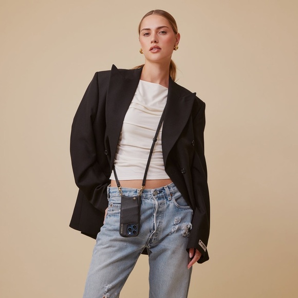 Bandolier | Emma Crossbody Phone Case in Black / Gold | iPhone 16 Pro Max - Picture 2 of 9